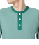 ヘルスニット（Healthknit）ベーシックワッフル ヘンリーネック 半袖Tシャツ 601S GRN/OFF