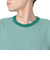 ヘルスニット（Healthknit）ベーシックワッフル クルーネック 半袖Tシャツ ボーダー 602S GRN/OFF
