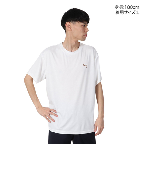 プーマ（PUMA）ドライプラス AOP ロゴ Tシャツ 527820 02 WHT