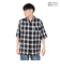 オンブレー チェック 半袖シャツ 25555002-BLK