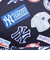 エムエルビー（MLB）リュック イーカム 総柄キッズリュック 紺 YK-MBBKM22/NAVY B5サイズ収納可 シンプル おしゃれ カジュアル