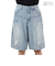 ダブルニーダメージデニムショーツ 25155001-BLU