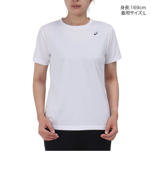 アシックス（ASICS）ドライワンポイント半袖シャツ 2032C786.100