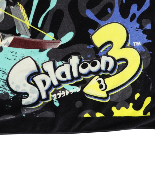巻タオル 水泳 スプラトゥーン3 クールインク 80cm丈 黒