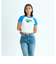 ロキシー（ROXY）半袖Tシャツ チビT 丈短め ラグラン SUN OVER 25SURST252041BLU
