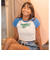 ロキシー（ROXY）半袖Tシャツ チビT 丈短め ラグラン SUN OVER 25SURST252041BLU