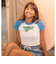 ロキシー（ROXY）半袖Tシャツ チビT 丈短め ラグラン SUN OVER 25SURST252041BLU