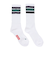ヘルスニット（Healthknit）配色3本ラインクルー 3足組ソックス 191-3716