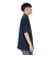 ラコステ（LACOSTE）配色リブニットインディゴポロシャツ PH004J-993GF