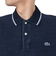 ラコステ（LACOSTE）配色リブニットインディゴポロシャツ PH004J-993GF