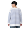 ボートネック 長袖 Rachel Basque シャツ 6101 WHITExBLEU