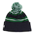 ニットウォッチキャップ GY-H0317 ACW NAVYxGREEN STRIP