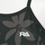 フィットネス水着 Hバックオールインワン NIGHT LEAVES 黒 S-Lサイズ RA124-SNIGTP BK ナイトリーブス柄 カップ付き 運動