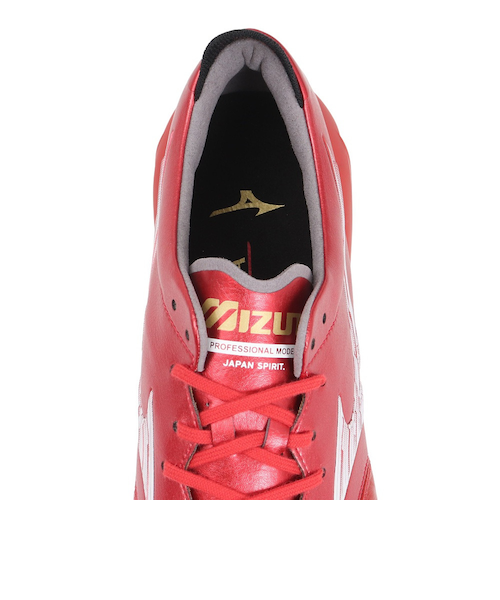 Mizuno サッカーシューズ 赤 日本製　27.5 ミズノ（MIZUNO）サッカースパイク 天然芝 土 人工芝グラウンド