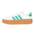 アディダス（adidas）スニーカー スポーツシューズ VL コートボールド ホワイト グリーン JQ7832 スポーツ カジュアルシューズ 厚底