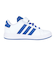 アディダス（adidas）ジュニアスニーカー スポーツシューズ グランドコート 2.0 キッズ ホワイト ブルー NLD08-JQ8000  運動靴 トップス…
