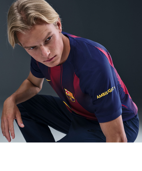 Nike FCバルセロナ 2025/26ホームジャージ S Nike FC Barcelona 2025-26 Youth Home Authentic Match Jersey