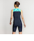 ナイキ（NIKE）フィットネス水着 水泳 ジップ付きセパレーツ 上下セット 緑 M-LLサイズ 2993144-007 スイムウェア