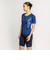 ナイキ（NIKE）フィットネス水着 水泳 ジップ付き半袖セパレーツ 上下セット 紺 M-3Lサイズ 2993145-008