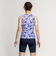 ナイキ（NIKE）フィットネス水着 水泳 総柄ジップ付きセパレーツ 上下セット 紫 M-LLサイズ 2993148-024