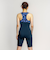 ナイキ（NIKE）フィットネス水着 水泳 ジップ付きレッグスーツ 紺 M-LLサイズ 2993150-008 スイムウェア