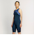ナイキ（NIKE）フィットネス水着 水泳 ジップ付きレッグスーツ 紺 M-LLサイズ 2993150-008 スイムウェア