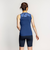 ナイキ（NIKE）フィットネス水着 水泳 ジップ付きセパレーツ 上下セット 紺 M-3Lサイズ 2993144-008 スイムウェア