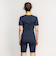 ナイキ（NIKE）フィットネス水着 水泳 ジップ付き半袖セパレーツ 上下セット 黒 M-3Lサイズ 2993145-009