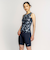 ナイキ（NIKE）フィットネス水着 水泳 総柄ジップ付きセパレーツ 上下セット 黒 M-3Lサイズ 2993148-009