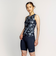 ナイキ（NIKE）フィットネス水着 水泳 総柄ジップ付きセパレーツ 上下セット 黒 M-3Lサイズ 2993148-009