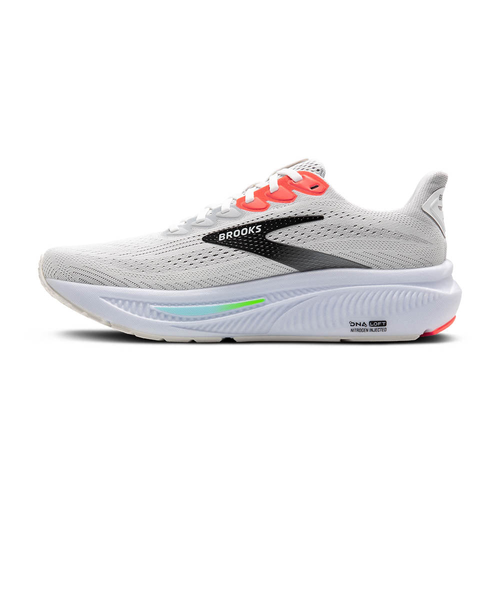 ブルックス(BROOKS)ランニングシューズ ジョギングシューズ ゴースト 17 ホワイト グリーン BRM423 W/GRN… ブルックス（BROOKS）ランニングシューズ ジョギングシューズ ゴースト