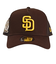 ニューエラ（NEW ERA）メッシュキャップ 9FORTY A-Frame トラッカー MLB Side Patch サンディエゴ・パドレス 茶色 14388…