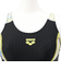 アリーナ（ARENA）フィットネス水着 レディース 水泳 フィットネスワンピーススパッツ S-LLサイズ AS5FWF08L BKYL 撥水  マーブル柄