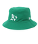 ニューエラ（NEW ERA）ハット BUCKET01 オークランド・アスレチックス REV 緑 S-Mサイズ 14109577 バケハ リバーシブル 2way