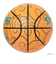 スポルディング（SPALDING）バスケットボール 7号球 ONE PIECE メラメラの実 合成皮革 78-038J
