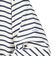 COTTON LOURD WIDE BOAT NECK BASQUE シャツ B249CLN ECRUxDEEP INDIGO
