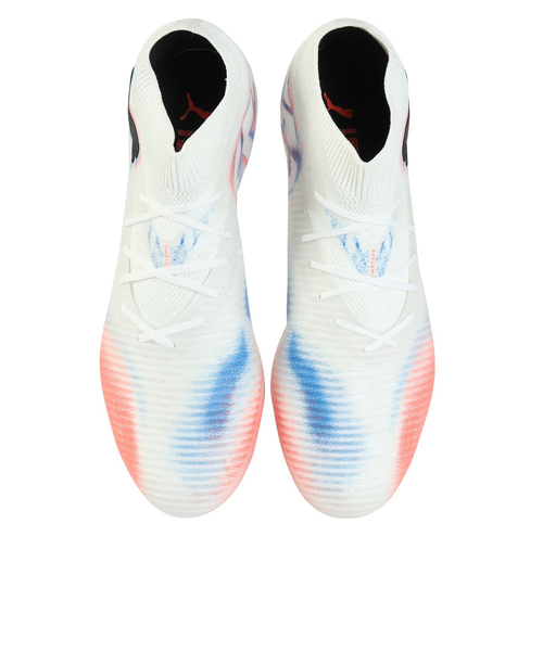 Puma サッカーシューズ ホワイト/レッド PUMA プーマ サッカースパイク キッズ ウルトラ 5 プレイ HG