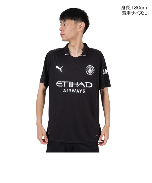 PUMA サッカーシャツ Lサイズ ホワイト/ブラック プーマ（PUMA）サッカー マンチェスターシティ FC AWAY ジャージ
