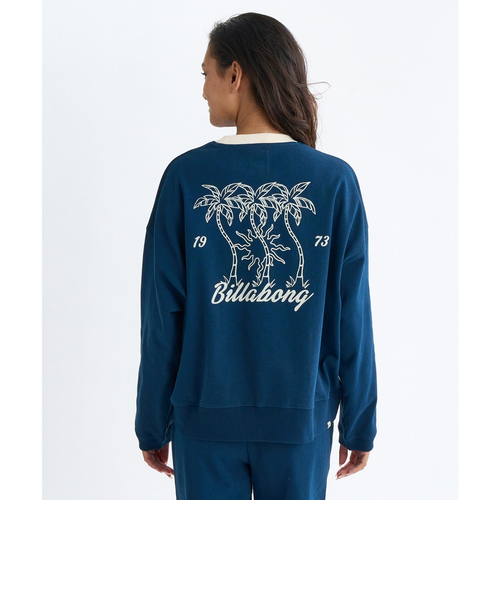 ビラボン（BILLABONG）TRIPLE PALMS SW CREW 長袖Tシャツ BF014010 NVY