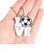 キーホルダー LOVEスポーツKC サッカー ホワイト×ブラック IS016 学校 学生 部活 スポーツ 運動 記念品 スクバ チームメイト