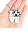 キーホルダー LOVEスポーツKC サッカー ホワイト×ブラック IS016 学校 学生 部活 スポーツ 運動 記念品 スクバ チームメイト