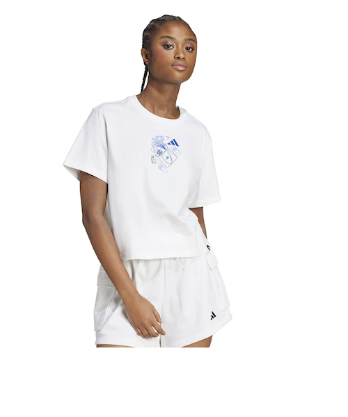 adidas サッカーアニメTシャツ ホワイト kqi98_1.jpg