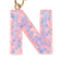 ミニ イニシャル キーホルダー N IS050 PK N