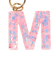 ミニ イニシャル キーホルダー M IS050 PK M