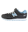 ニューバランス（new balance）ジュニア スニーカー スポーツシューズ 373 ブラック ブルー YV373PJ2 M カジュアルシューズ