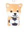 旅するマメしば キーホルダー サッカー TMR006 柴犬  グッズ ボールチェーン ストラップ