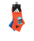アディダス（adidas）ソックス 靴下 ２足組 SS-Sサイズ(19-23cm) オレンジ/青 ODW34-KK8117 子供用 二足セット ショート丈