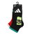 アディダス（adidas）ソックス 靴下 ２足組 SS-Sサイズ(19-23cm) 黒/赤 ODW29-KK8077 子供用 ２足セット ショート丈