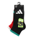 アディダス（adidas）ソックス 靴下 ２足組 SS-Sサイズ(19-23cm) 黒/赤 ODW29-KK8077 子供用 ２足セット ショート丈