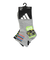アディダス（adidas）ソックス 靴下 ２足組 SS-Sサイズ(19-23cm) グレー/黒ODW28-KK8076 子供用 ２足セット ショート丈